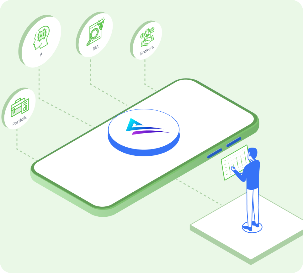 Wealthtick app on a smartphone